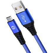 Кабель Nobby Comfort micro USB синий, 1 м, 2A