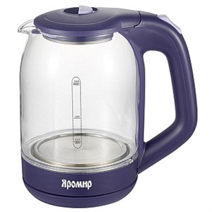 Чайник ЯРОМИР ЯР-1050 сиреневый 2000Вт, 1,8л, стекло