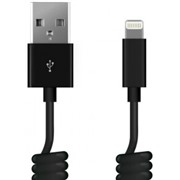 Кабель Prime Line (7206) Apple 8-pin черный, 1.5 м, витой*