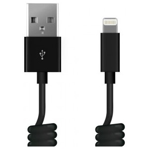 Кабель Prime Line (7206) Apple 8-pin черный, 1.5 м, витой*