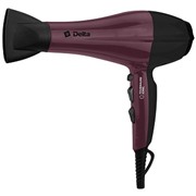 Фен DELTA DL-0937 черный бургундия 2200Вт, ионизация