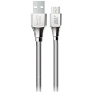 Кабель BoraSCO (35102) micro USB, 1 м, 3A,  металлическая оплетка