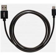 Кабель Rombica (IS-01) Apple 8-pin черный, 1 м, MFI, алюминий/алюминий