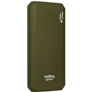 Аккумулятор внешний Nobby Expert (PB-10-07) 10000 mAh хаки 3A, 1 USB, QC3.0, входы micro и USB-C