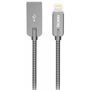 Кабель OLMIO (038649) Steely Apple 8-pin серый, 1.2 м, 2.1A,
