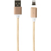 Кабель Red Line Магнитный Apple 8-pin, золото, нейлоновая оплетка