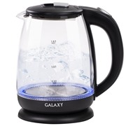 Чайник GALAXY GL 0554 Black 2000Вт, 1.8л, стекло, светодиодная подсветка