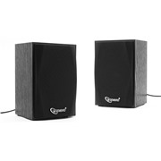 Акустическая система Gembird SPK-201 2.0 Black МДФ, 2х2,5 Вт, регулятор громкости, USB-питание