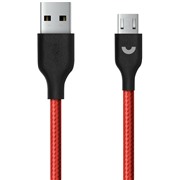 Кабель Prime Line (7221) micro USB красный нейлон 1.2м