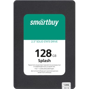 SSD Накопитель SmartBuy Splash 128Gb SBSSD-128GT-MX902-25S3 2,5" 128GB SATA3 MAS0902 3D TLC