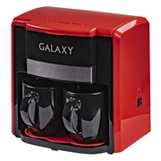 Кофеварка GALAXY GL 0708 Red 750Вт, с 2-мя чашками, объем 0.3л