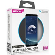 З/У OLMIO (038528) Беспроводное 10W Quick Charge, черное