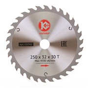 Диск пильный "Калибр" 250х32х30z (арт.130341)