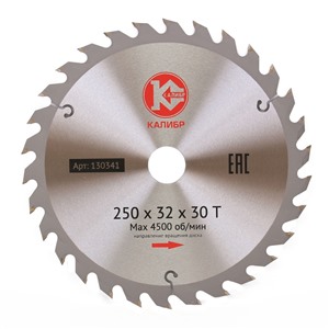 Диск пильный "Калибр" 250х32х30z (арт.130341)