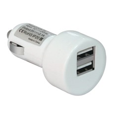 Зарядное устройство автомобильное DEFENDER UCA-15, 2 порта USB, выходной ток 2A/1А, белое, блистер, 83562 ОЗ