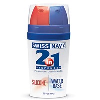 Swiss Navy 2 in 1 Dispenser, 2х25 мл 
Лубрикант 2 в 1 водная и силиконовая основа