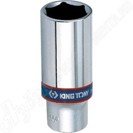 Головка торцевая глубокая шестигранная 3/8", 13 мм, KING TONY, 323513M