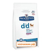 Сухой корм Hill's Dog d/d duck/rice для собак (лечение аллергии) (12 кг)