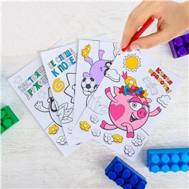 Набор открыток-раскрасок Смешарики "Друзья", арт. 2748617