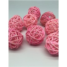 Ротанговые шары 5см В упаковке 8 шт. Цвет: бледно-розовый (light pink)