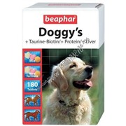 Beaphar `Doggy`s MIX` витаминизированное лакомство для собак биотин-таурин, протеин, печень 180 таб. (1х12) (К144)