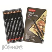 Набор карандашей угольных 12шт тониров метал кор Tinted Charcoal D-2301690
