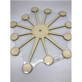 Заготовка для декорирования "Часы(Солнце. Шарики )", d=25 см