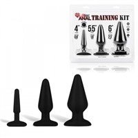 Hustler All About Anal Training Kit, черный
Набор анальных плагов из ультрабархатистого силикона