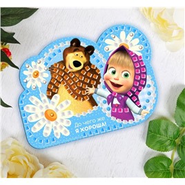 Мозаика стикерная "До чего же я хороша!" Маша и медведь, арт. 2108292, В набор входит: