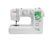 Швейная машина Janome 550, 15 опер, обметочная, эластичная, потайная строчка, белый