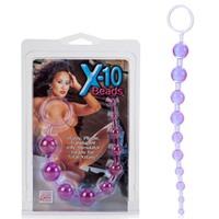 California Exotic X-10 Beads, фиолетовая
Гибкая анальная цепочка