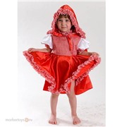 Карн.кост Красная шапочка (3-10лет) платье с передником+шапочка