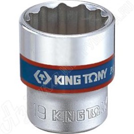 Головка торцевая стандартная двенадцатигранная 3/8", 13 мм, KING TONY, 333013M