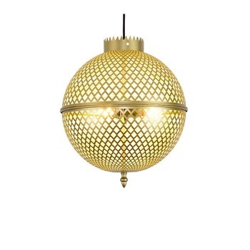 Марокканский фонарь золотой шар