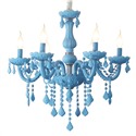 Подвесная хрустальная люстра "Классика матовая" голубая