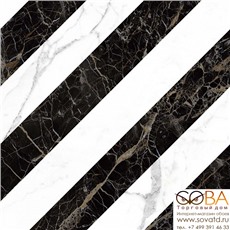 Керамогранит Marazzi  Allmarble Decoro Lux Statuario-Altissimo-St.Laurent 60х60 купить по лучшей цене в интернет магазине стильных обоев Сова ТД. Доставка по Москве, МО и всей России