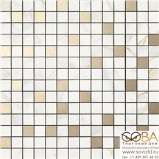 Мозаика Ragno  Bistrot Mosaico Calacatta Michelangelo 40х40 купить по лучшей цене в интернет магазине стильных обоев Сова ТД. Доставка по Москве, МО и всей России