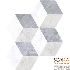 Мозаика Vitra  Marmori "Ромб" Холодный Микс 24х30 купить по лучшей цене в интернет магазине стильных обоев Сова ТД. Доставка по Москве, МО и всей России