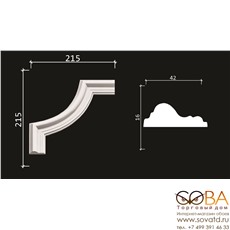 Лепнина Decor-Dizayn Декоративный уголок C1-DD301, 4 шт. купить по лучшей цене в интернет магазине стильных обоев Сова ТД. Доставка по Москве, МО и всей России