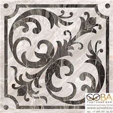 Декор Vitra  Bergamo Класический Микс Теплая гамма 7ЛПР 60х60 купить по лучшей цене в интернет магазине стильных обоев Сова ТД. Доставка по Москве, МО и всей России