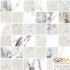 Мозаика Vitra  Marble-Stone Белый Матовый-Лаппато Ректификат (5х5) 30х30 купить по лучшей цене в интернет магазине стильных обоев Сова ТД. Доставка по Москве, МО и всей России