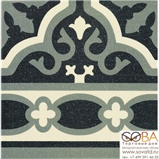 Керамическая плитка Mainzu Florentine Cenefa Black (20x20)см PT01979 (Испания) купить по лучшей цене в интернет магазине стильных обоев Сова ТД. Доставка по Москве, МО и всей России