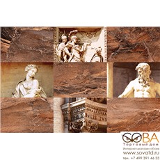 Декор Trevi  коричневый (TY2N111D) 30x45 купить по лучшей цене в интернет магазине стильных обоев Сова ТД. Доставка по Москве, МО и всей России