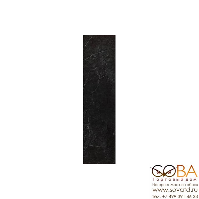 Керамогранит Marazzi  Evolutionmarble Nero Marquina Rett. 15х60 купить по лучшей цене в интернет магазине стильных обоев Сова ТД. Доставка по Москве, МО и всей России