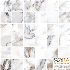 Мозаика Vitra  Marble-X Бреча Капрайа Белый Лаппато Ректификат (5х5) 30х30 купить по лучшей цене в интернет магазине стильных обоев Сова ТД. Доставка по Москве, МО и всей России