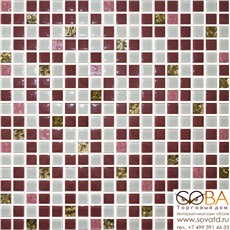 Мозаика  стекло № 1030  миксбордовый - золото 300х300/15/6 купить по лучшей цене в интернет магазине стильных обоев Сова ТД. Доставка по Москве, МО и всей России
