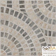 Декор Vitra  Marble-Beton Круговой Темный Лаппато Ректификат 60х60 купить по лучшей цене в интернет магазине стильных обоев Сова ТД. Доставка по Москве, МО и всей России
