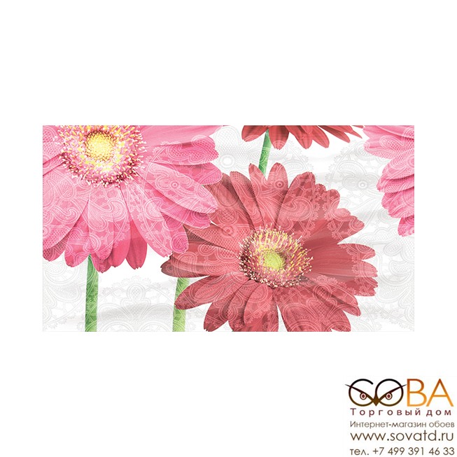 Плитка Dec Gerbera Panno A КПН16GerberaA 25х45 купить по лучшей цене в интернет магазине стильных обоев Сова ТД. Доставка по Москве, МО и всей России