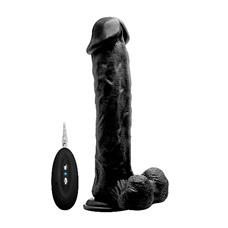 Вибратор Realistic Cock 11 With Scrotum Black SH-REA006BLK