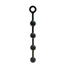 Чёрная анальная цепочка MENZSTUFF BUTT BEADS BLACK - 33 см.